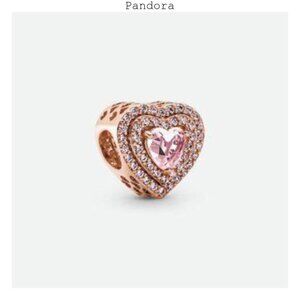 Pandora Sparkling Levelled Heart Charm